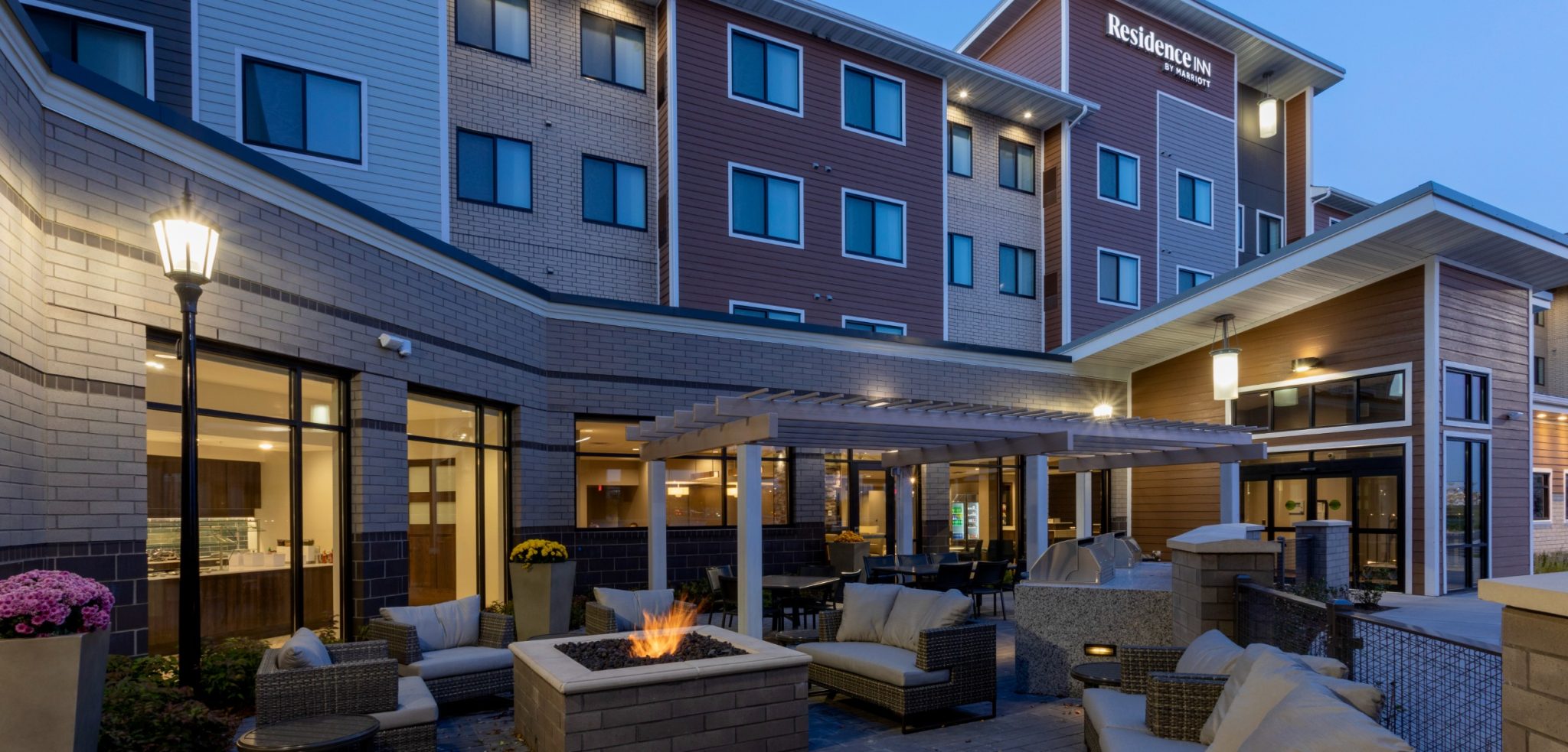 Residence Inn Arbor Lakes Exterior at Dusk