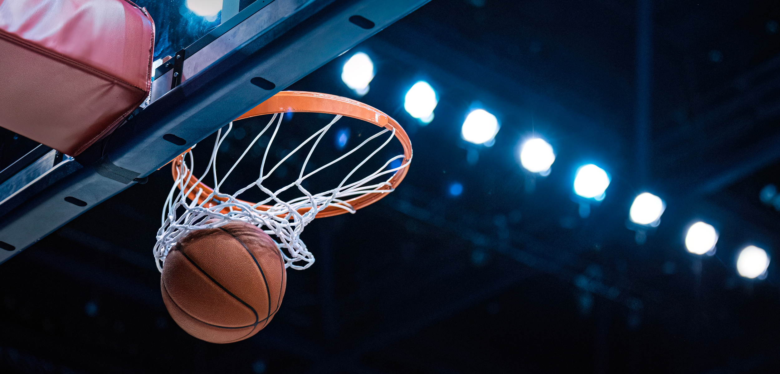 Basketball scoring through the hoop